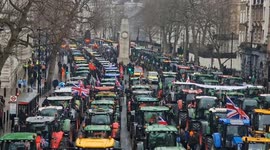 Furious farmers bring noisy tractor rally to Whitehall for the third time over inheritance tax