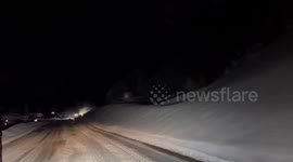 US: Heavy Slush and Ice on SR-210 as Crews Work to Clear Canyon Roads