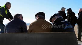 Nazaré, the best waves in Portugal on 10th  February, 2025.