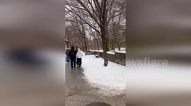 New York snow transforms Central Park into winter wonderland