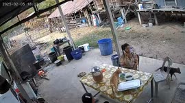 Stew pot explodes as family cook food outside home