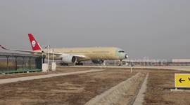China's Tianjin welcomes 2025's 1st Airbus A350 aircraft with no livery