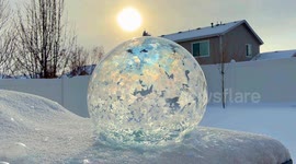 Mesmerizing Frozen Soap Bubbles