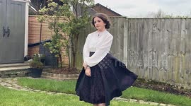 Teen fashionista obsessed with vintage - wearing 50s dresses and crocheting