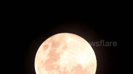 Stunning footage of February's Snow Moon