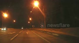 Woman screams as lorry wheel smashes into their car