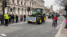 UK: Farmers protest against inheritance tax in Westminster