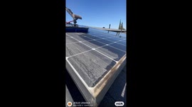 solar panel cleaning up close