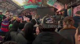 Eagle's fans celebrate Super Bowl win in city's graffiti-covered streets