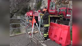 Historic fountain recovered from cliffside in Italy