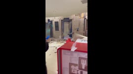 Damage inside department store after suspected gas leak explosion in Taiwan