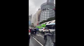 Smoke billows from building after gas leak explosion