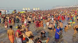 Devotees join millions more at mass bathing festival in India
