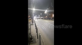 Serbia: Large anti-governmnent ptotest moves through Banjica