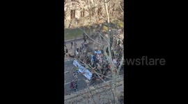 Serbia: Massive protest march moves through the streets of Belgrade