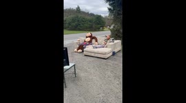 Dad Embarrasses Daughters With Outdoor Movie Setup
