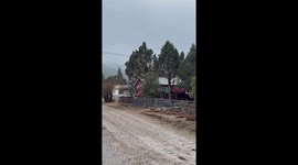 High Winds in San Bernardino mountains with Heavy rain due to winter storm