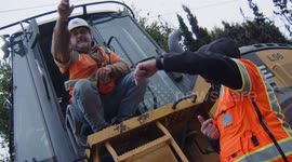 US, Los Angeles: Pacific Palisades Crews Working To Clear Mud From PCH Amid Storm