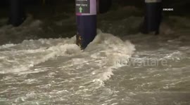 US, Las Vegas: Las Vegas Flooding on Las Vegas Strip