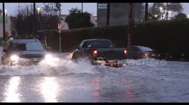 US, Los Angeles: Atwater Village Major Flooding