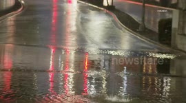 US, Los Angeles: Pomona Heavy Rain Causes Major Flooding