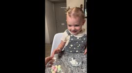 Young girl's endearing marshmallow taste test concludes with a surprising verdict