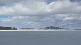 Moosehead Lake from Greenville Jct. Maine 2-14-25 with -11 windchill and 45 mph winds