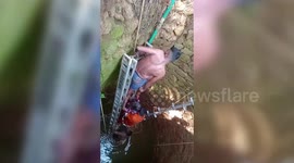 Septuagenarian plunges into well, pulled to safety by rescuers