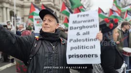 Pro-Palestine supporters protest Trump and Israel's ethnic cleansing program in London, England