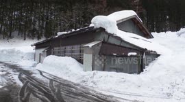 Japan: Heavy snowfall blankets parts of Japan's Niigata Prefecture, collapsing many houses