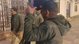 Leopard gatecrashes wedding before being caught by wildlife team