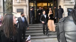 Actor Adrien Brody, leaves the hotel to attend the BAFTA film Awards at the Royal Festival Hall