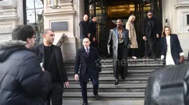 Coleman Domingo  leaves the hotel to attend the BAFTA film Awards at the Royal Festival Hall