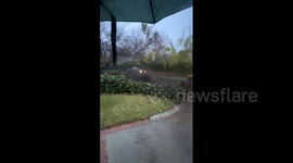 US: Roads Covered With Mud And Water After Heavy Rain In SoCal Burn Scar Area 2