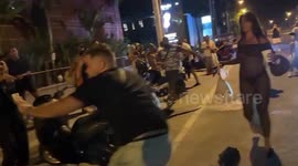 Bar girls break up mass brawl between tourists in Phuket