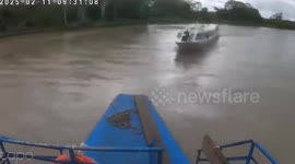 Boat crashes into ferry injuring passengers in Peru