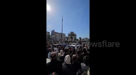 Syria: Large crowds welcome Syrian President Ahmad al-Sharaa upon his arrival in Latakia Governorate