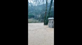 Flood blocks the entrance to Lost River Cave in Kentucky