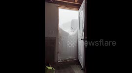 Canada: Winter Storm Dumps Snow, Creates Snow Wall In Corner Brook, New Foundland