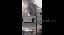 Israeli forces set a house on fire during the ongoing offensive in Tulkarm refugee camp