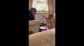 Little girl makes it crystal clear that she doesn't want Grandpa in the game