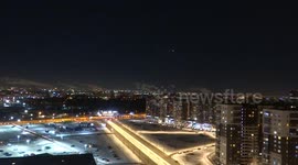 Venus at its brightest seen shining over St Petersburg, Russia