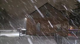 Snow blankets homes amid winter weather in Tinley Park, Chicago
