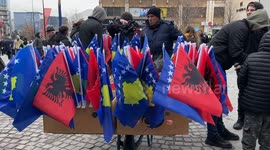 Local citizens enjoy the celebration of the Kosovo Independence Day