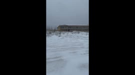 Sledding on the Beach