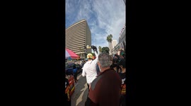 Not my president protest Los Angeles