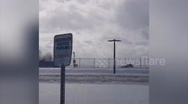 Driver catches Delta Airlines plane crash aftermath in Toronto
