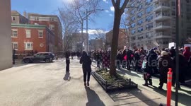 US: Anti-Trump Protesters March Through Manhattan On Presidents’ Day