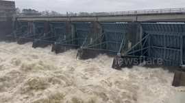 Dam releases torrents of water amid heavy rain in Tennessee