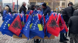 Local citizens enjoy the celebration of the Kosovo Independence Day
